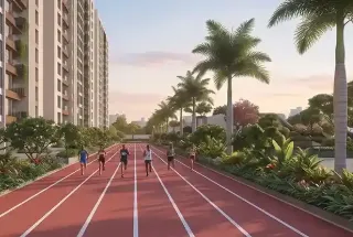 8-Lane Athletic Track at The Living Blueprint At Ganga Legends County