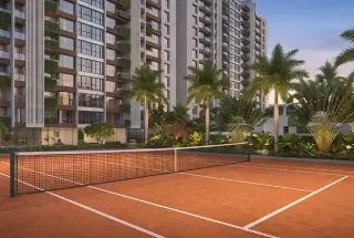 Tennis Court at The Living Blueprint At Ganga Legends County