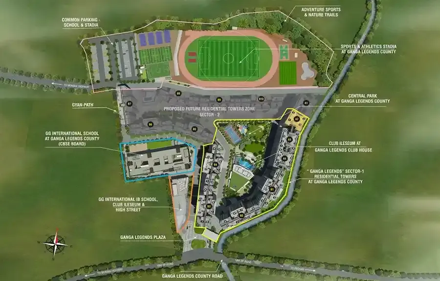 The Living Blueprint At Ganga Legends County master plan layout