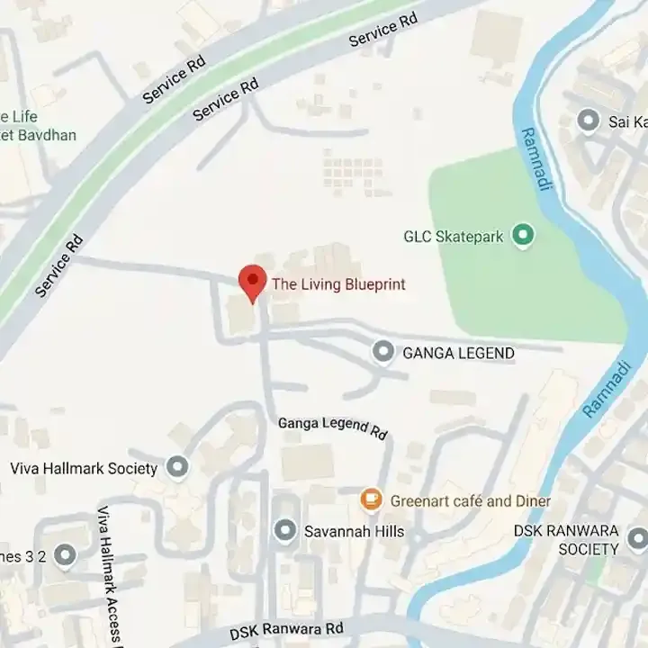 The Living Blueprint At Ganga Legends County location map, Bavdhan